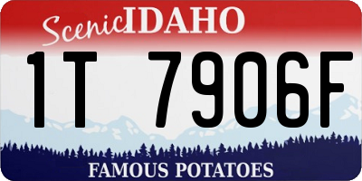 ID license plate 1T7906F