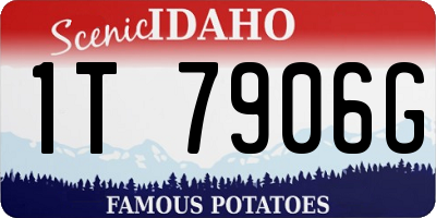 ID license plate 1T7906G