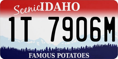 ID license plate 1T7906M