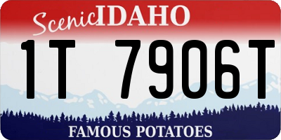 ID license plate 1T7906T
