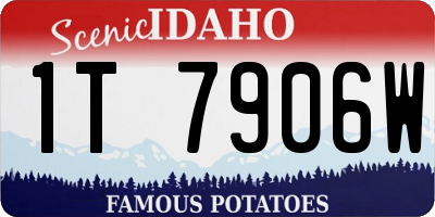 ID license plate 1T7906W