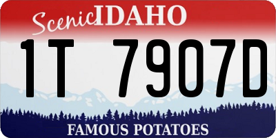 ID license plate 1T7907D