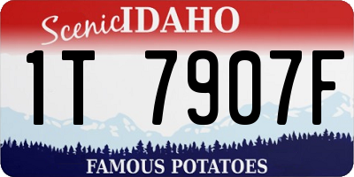 ID license plate 1T7907F