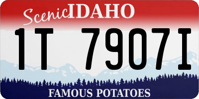 ID license plate 1T7907I