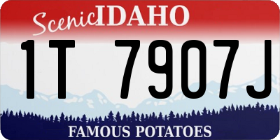 ID license plate 1T7907J