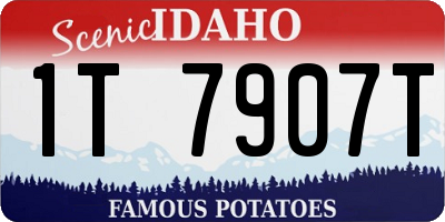 ID license plate 1T7907T