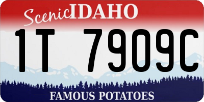 ID license plate 1T7909C