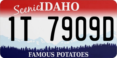 ID license plate 1T7909D