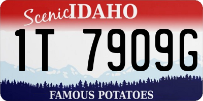 ID license plate 1T7909G
