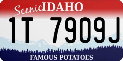 ID license plate 1T7909J