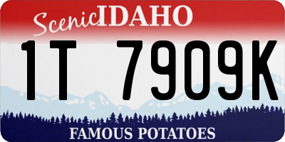 ID license plate 1T7909K