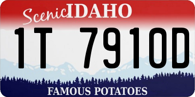 ID license plate 1T7910D
