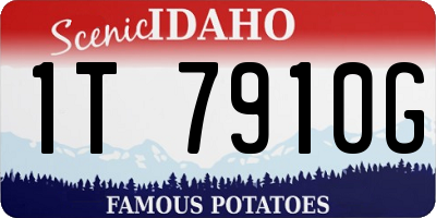 ID license plate 1T7910G