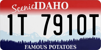 ID license plate 1T7910T