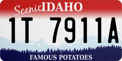 ID license plate 1T7911A