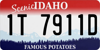 ID license plate 1T7911D
