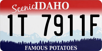 ID license plate 1T7911F