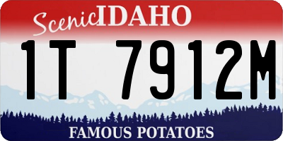 ID license plate 1T7912M