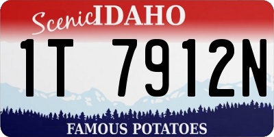 ID license plate 1T7912N