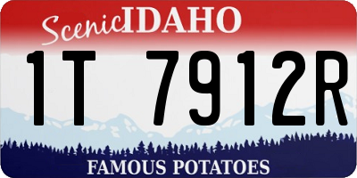 ID license plate 1T7912R