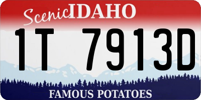 ID license plate 1T7913D