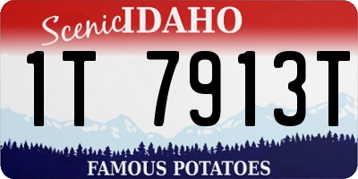 ID license plate 1T7913T