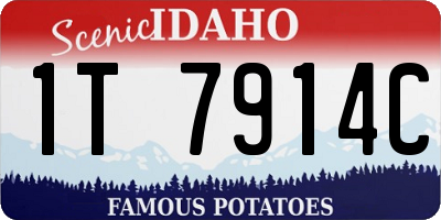 ID license plate 1T7914C