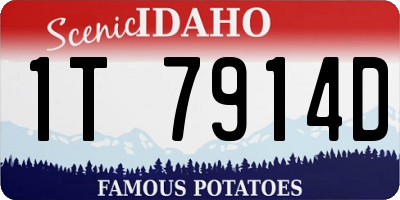 ID license plate 1T7914D