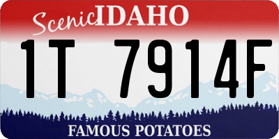 ID license plate 1T7914F