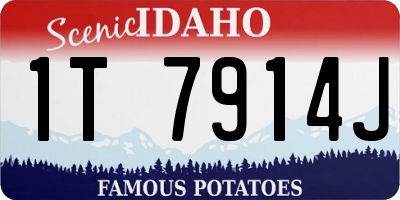 ID license plate 1T7914J