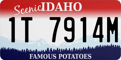 ID license plate 1T7914M