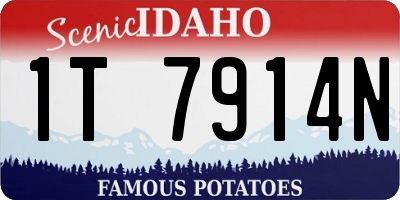 ID license plate 1T7914N