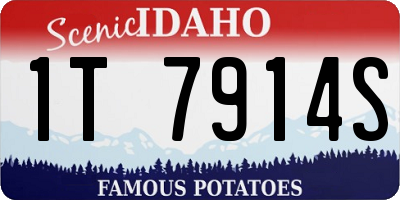 ID license plate 1T7914S