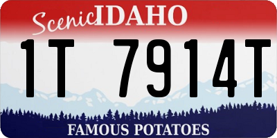 ID license plate 1T7914T