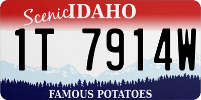 ID license plate 1T7914W