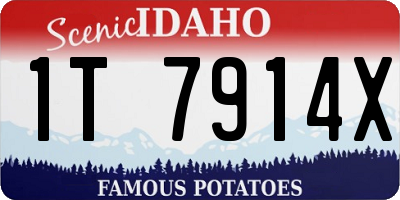 ID license plate 1T7914X