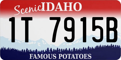 ID license plate 1T7915B