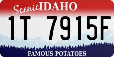 ID license plate 1T7915F