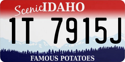 ID license plate 1T7915J