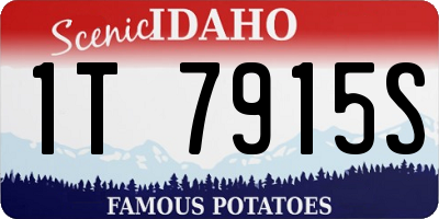 ID license plate 1T7915S