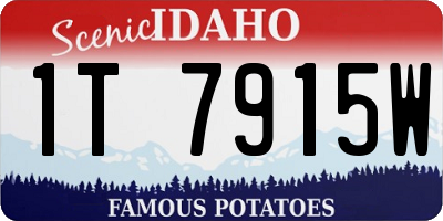 ID license plate 1T7915W