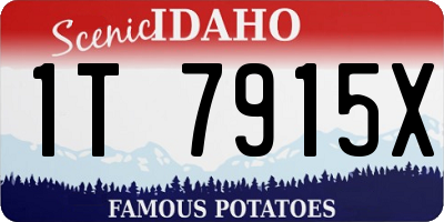 ID license plate 1T7915X