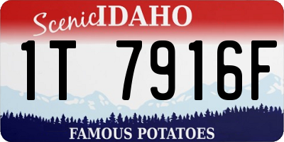 ID license plate 1T7916F