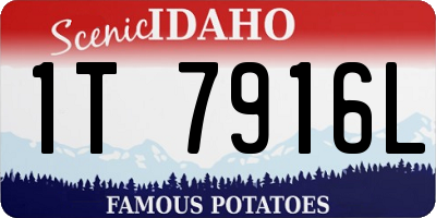 ID license plate 1T7916L