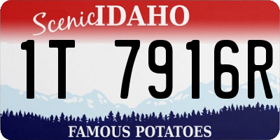 ID license plate 1T7916R