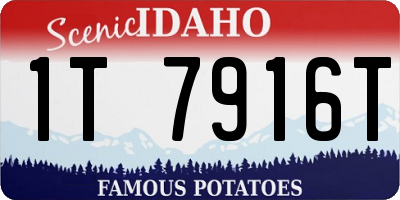 ID license plate 1T7916T