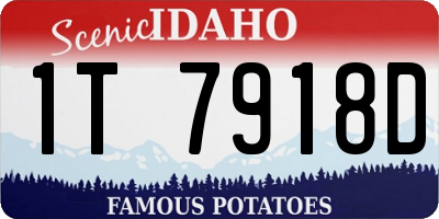 ID license plate 1T7918D