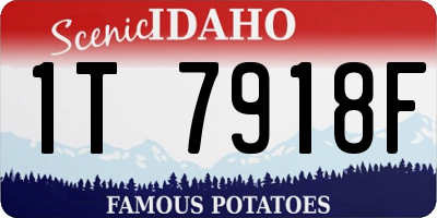 ID license plate 1T7918F