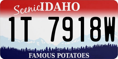 ID license plate 1T7918W