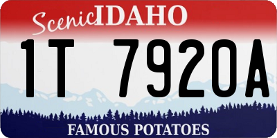 ID license plate 1T7920A